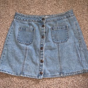 Brandy Melville jean bottom up skirt